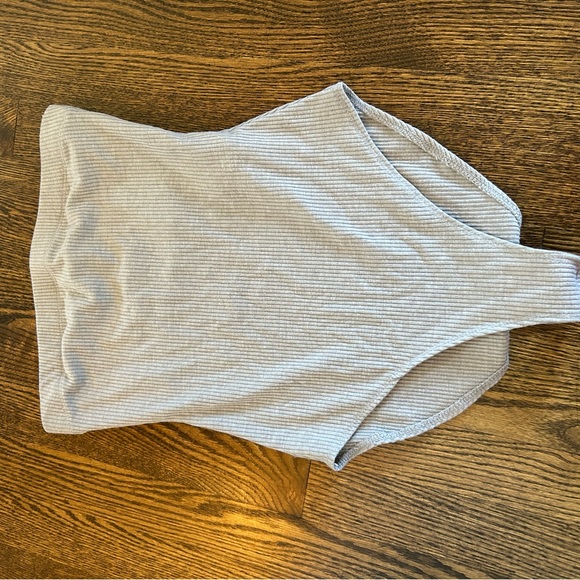 BUNDLE: black and grey strapless rubbed bodysuit - Picture 3 of 5